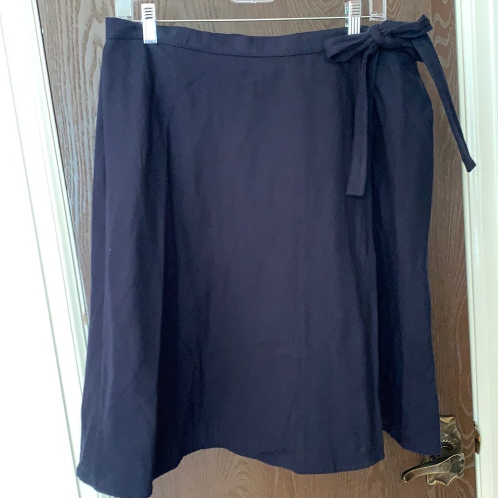 Wrap around and knot blue skirt